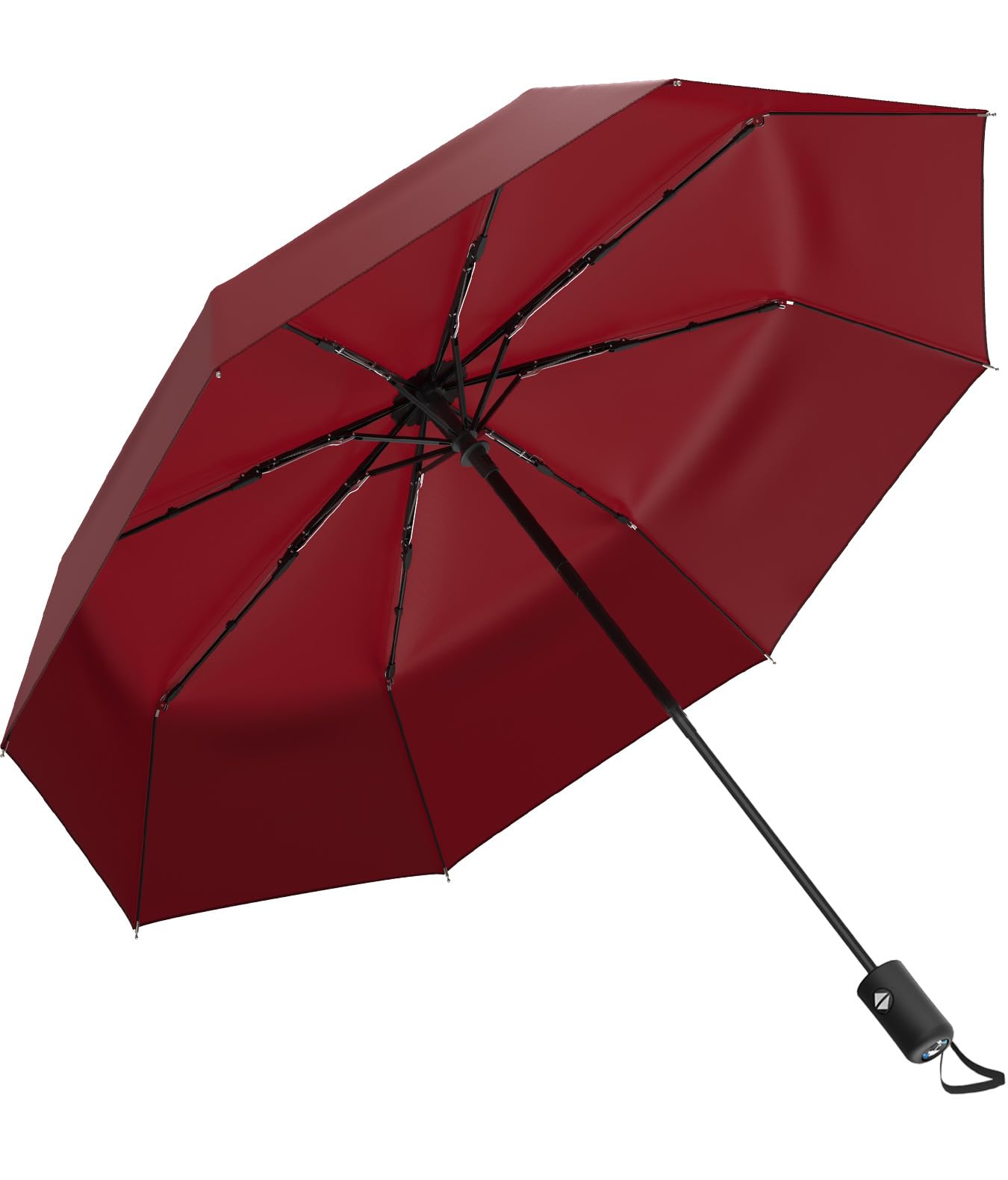 (Red) - Rain-Mate Compact Travel Umbrella - Windproof, Reinforced Canopy, Ergonomic Handle, Auto Open/Close Multiple Colours