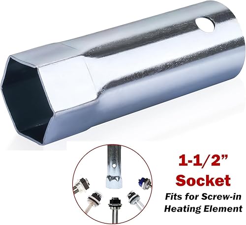 Miniatura 5 de EWH-03 Kit de ajuste del calentador de agua eléctrico con llave de elementos, incluye termostato de calentador superior e inferior, 2 elementos