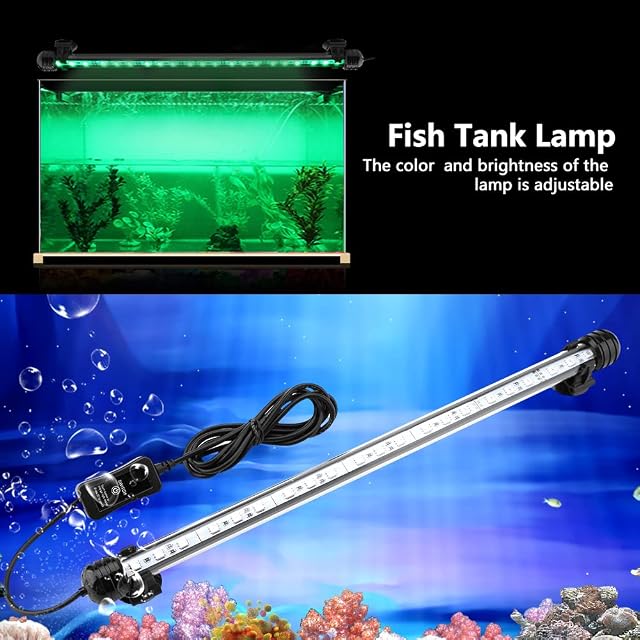 Foto 3 de 8 de Garosa Lámpara Colorida del Tanque de Peces Resistente Al Calor Engrosamiento del Tanque de Peces Luz Led…
