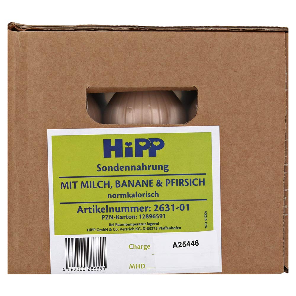Hipp Sondennahrung normokalorisch 12x500ml, Milch. Banane und Pfirsich