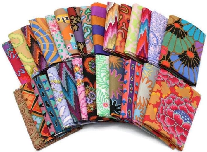 10 Fat Quarters - Kaffe Fasset Collections by Free Spirit Floral Flowers Flower Botanical Geometric Pattern Assorted Quality Quilters Cotton Fabrics