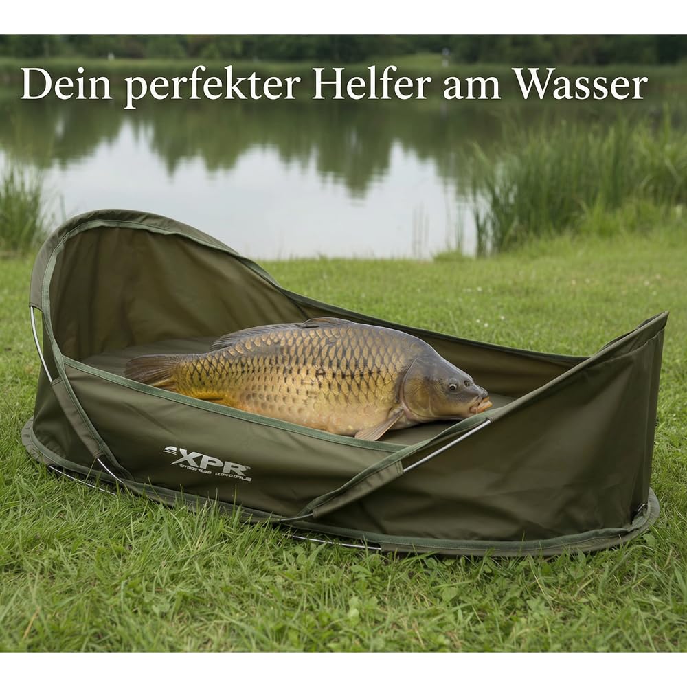 G8DS Abhakmatte | Carp Cradle XXL | Karpfen Matte | Faltbar mit Tragetasche | XPR Pop-Up Abhakmatte Angeln Unhooking Mat