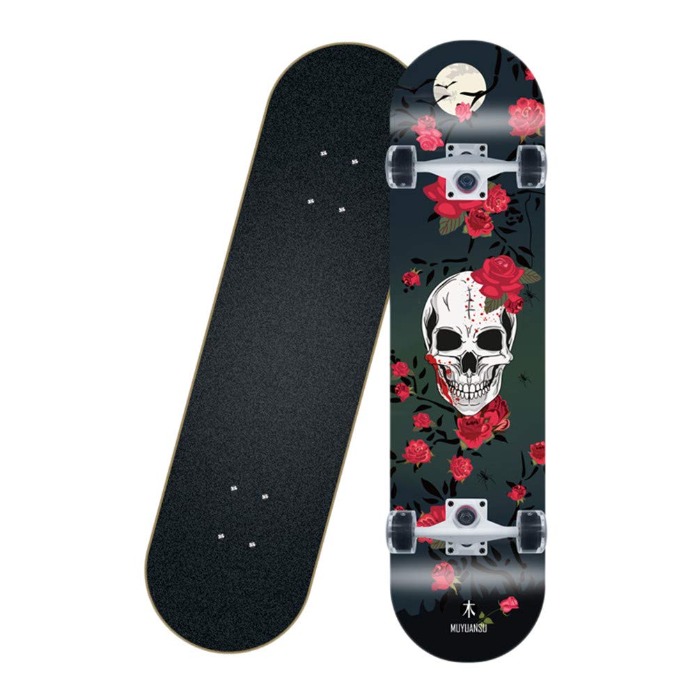 Monopatín Completo 80x20x10 CM 3 D Patinetas Impresas Cruiser Kids Principiantes Longboard con Cubierta de Arce Niños Adultos también niñas Skateboard