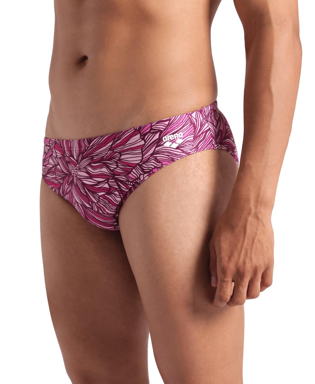 ARENA Herren Performance Men's Breast Cancer Awareness Collection Pink Dahlia Swim Briefs Schwimm-Slips