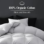 SWITTE 90% Hungarian Goose Down Duvet King Size, All Season Duvet Insert 850+ Fill Power, Soft 100% Organic Cotton Shell 1200TC Down Comforter, White(106"x90")