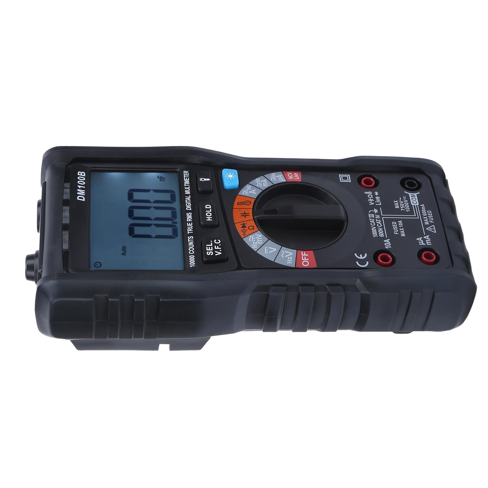 Gonetre Digitalmultimeter DM100B, 10.000 Zählungen, Hohe Genauigkeit mit NCV und Brennfest