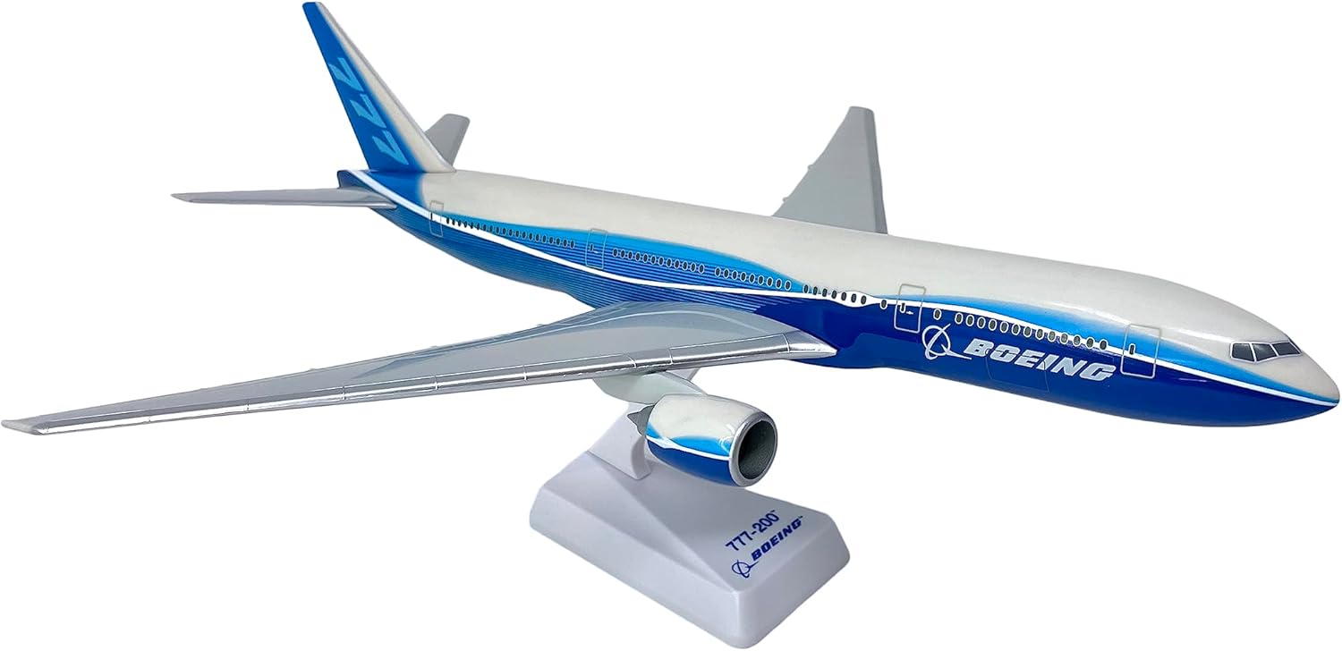 Boeing Demo (04-Cur) 777-200 1:200 Scale - Plastic Snap-Fit Model Airplane - Collectible Replica of Boeing Aircraft Part #ABO-77720H-029