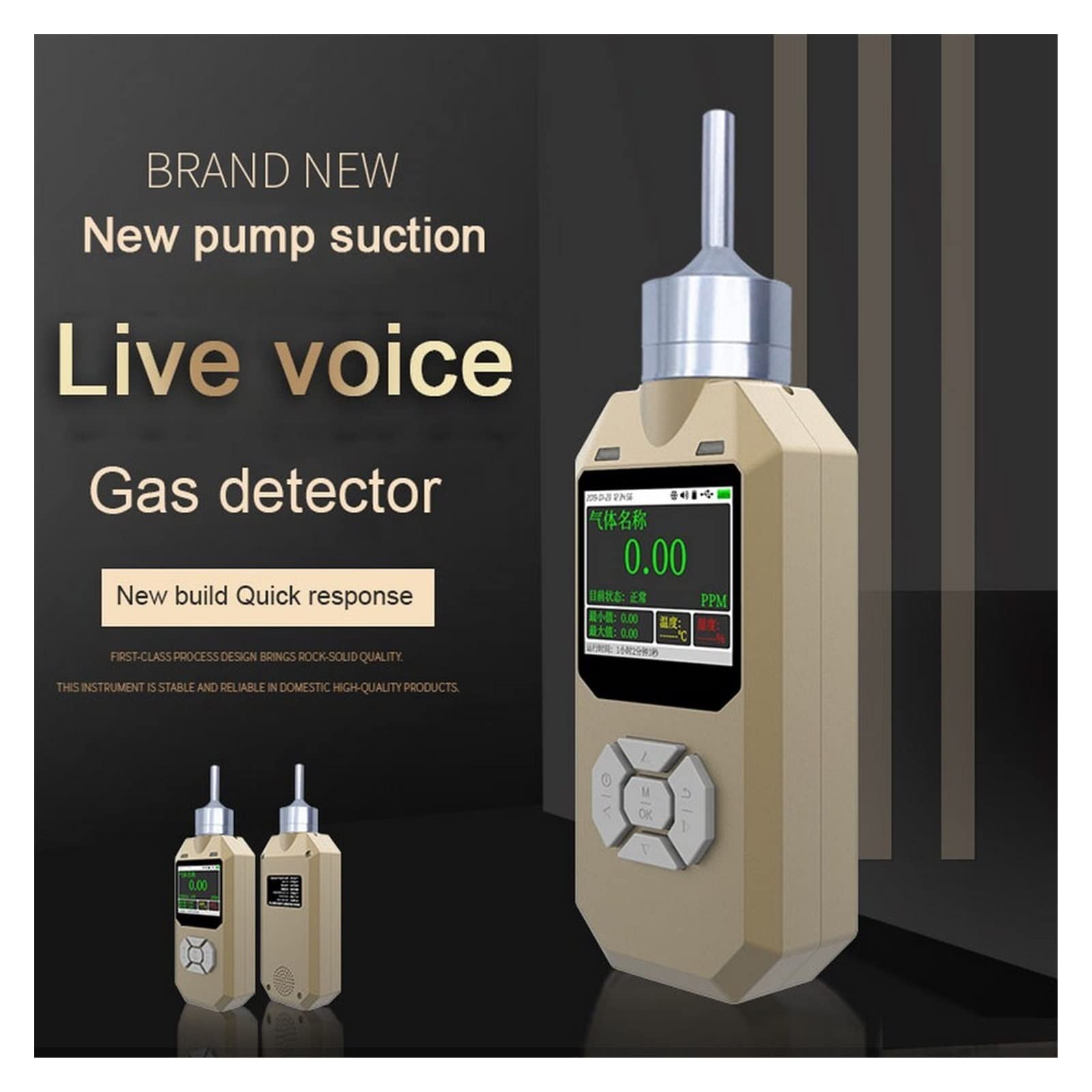 Detector de Gas, Detector Digital O3, Detector de Fugas de Gas por Bombeo de ozono, Monitor de ozono con de Alarma, analizador de Gas, Sensor de Gas Profesional(100ppm)