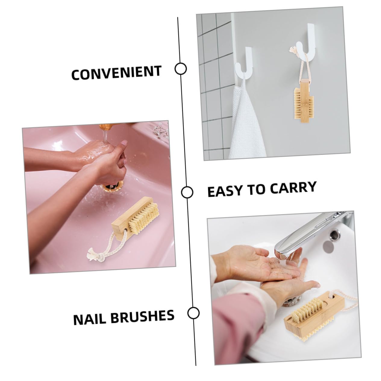 4pcs Nail Brush Fingernail Scrub Brushes for Gentle Cleaning Portable Nail Cleaner for Fingernails and Toenails Ergonomic Handle for Comfortable Grip
