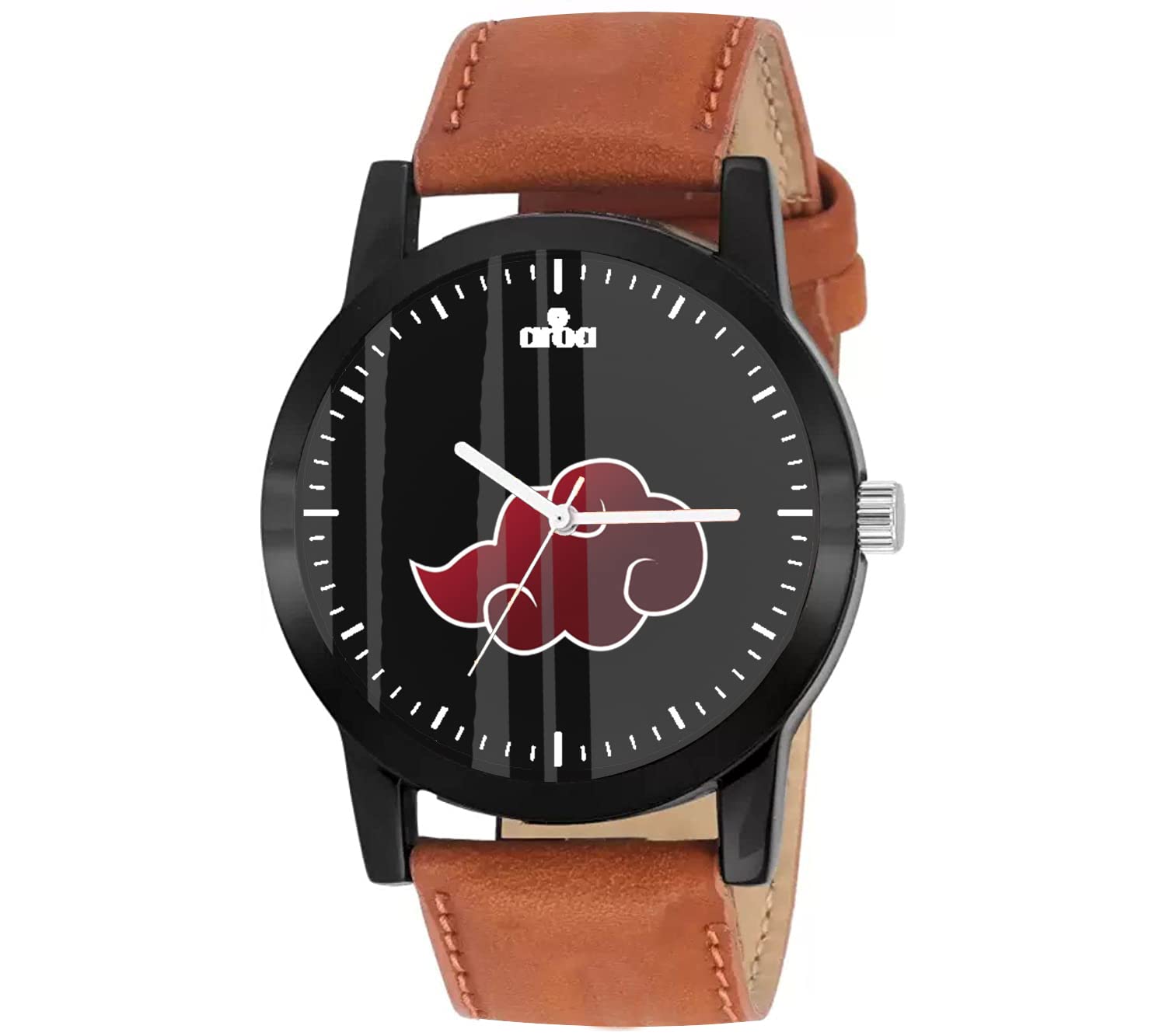 AROA Watch New Watch for Naruto Akatsuki Design Model : 473 Black Metal Type Analog Brown Strap Watch Black Dial for Men Stylish Watch for Boys (B0C43FBL68) Amazon Price History, Amazon Price Tracker