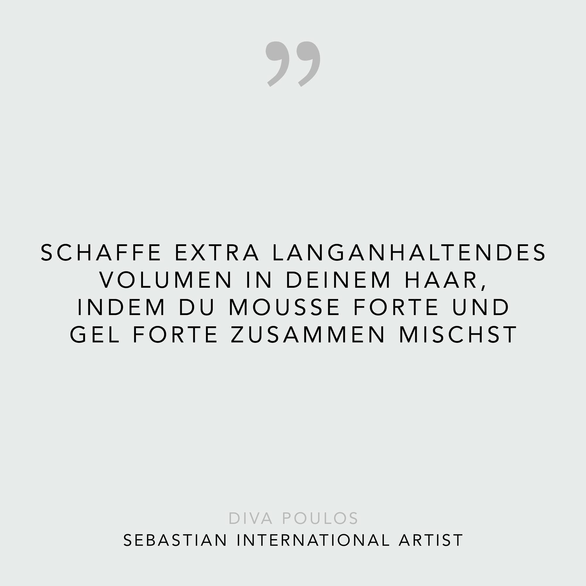 SEBASTIAN PROFESSIONAL Mousse Forte – Schaumfestiger mit Hitzeschutz (200ml) – Lockenschaum für definierte Locken und Wellen mit zusätzlichem Sonnenschutz – stärkt und schützt
