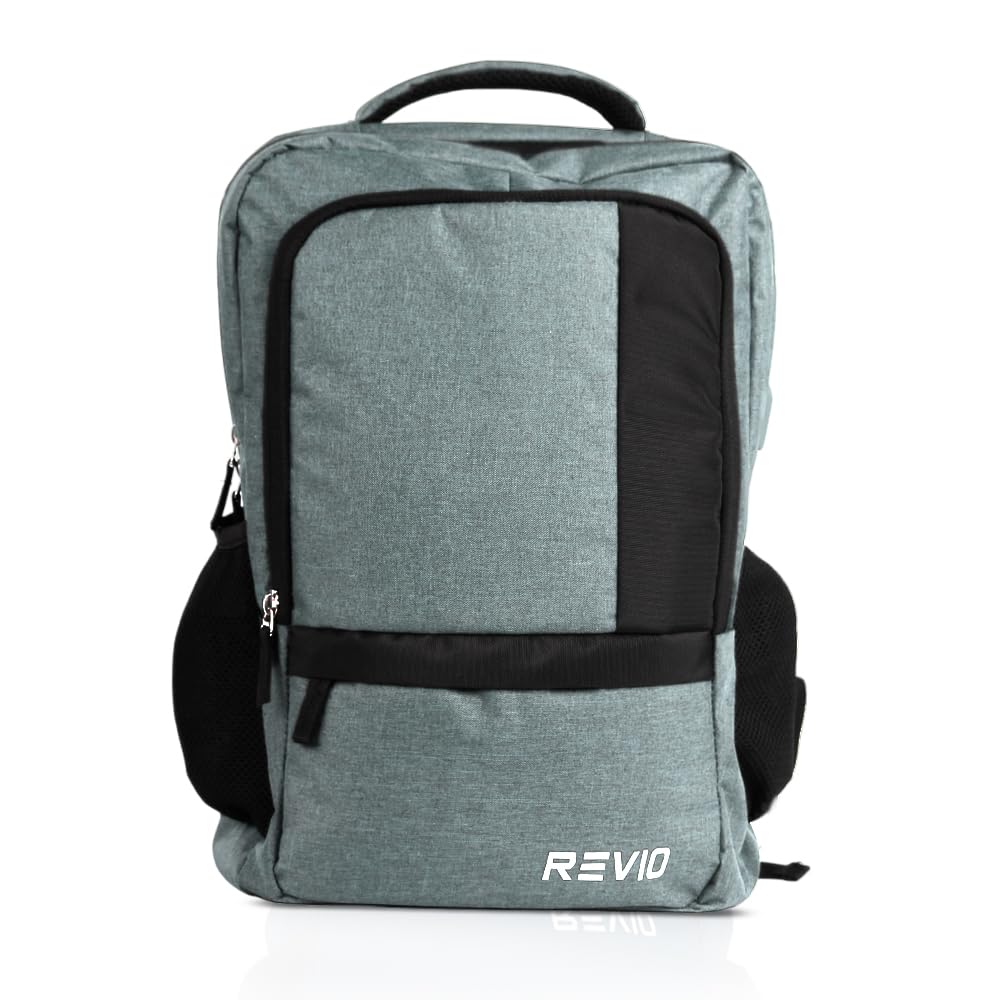 REVIO 24 Ltr Grey Laptop Bag for Men and Women with USB Charging Port, 2 Elastic Bottle Pockets, Multiple Compartments, Anti Theft Luggage Straps, Backpack for Office, College, Travel (B0CNPX8PLM) Amazon Price History, Amazon Price Tracker