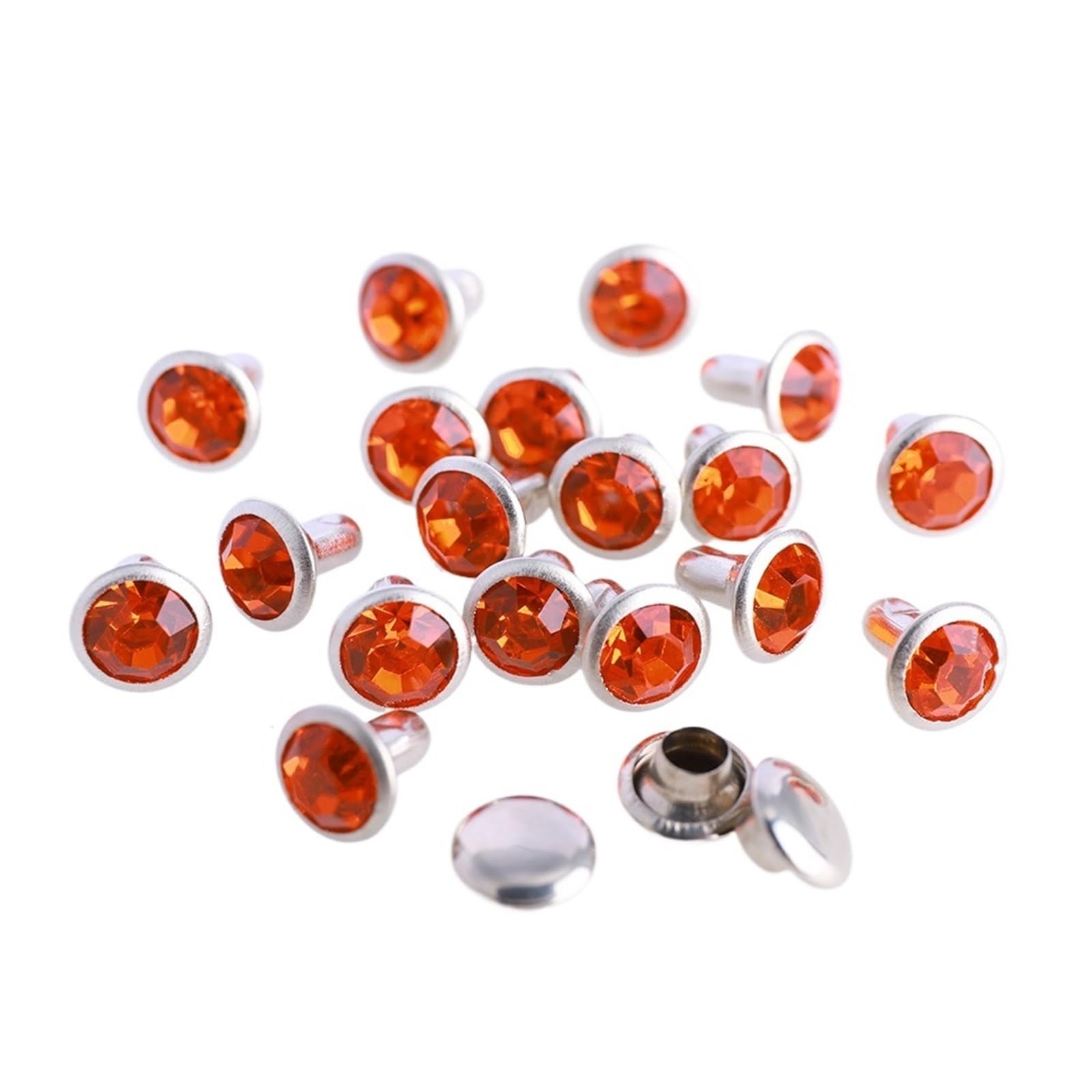 Nity w kształcie diamentu, 500 zestawów, 6/8 mm, kryształowe nity wykończeniowe, ze strasu, diamentowe ćwieki do majsterkowania, torby na ubrania, skórzane, dekoracyjne kolce, wiertło do szkła, rebite