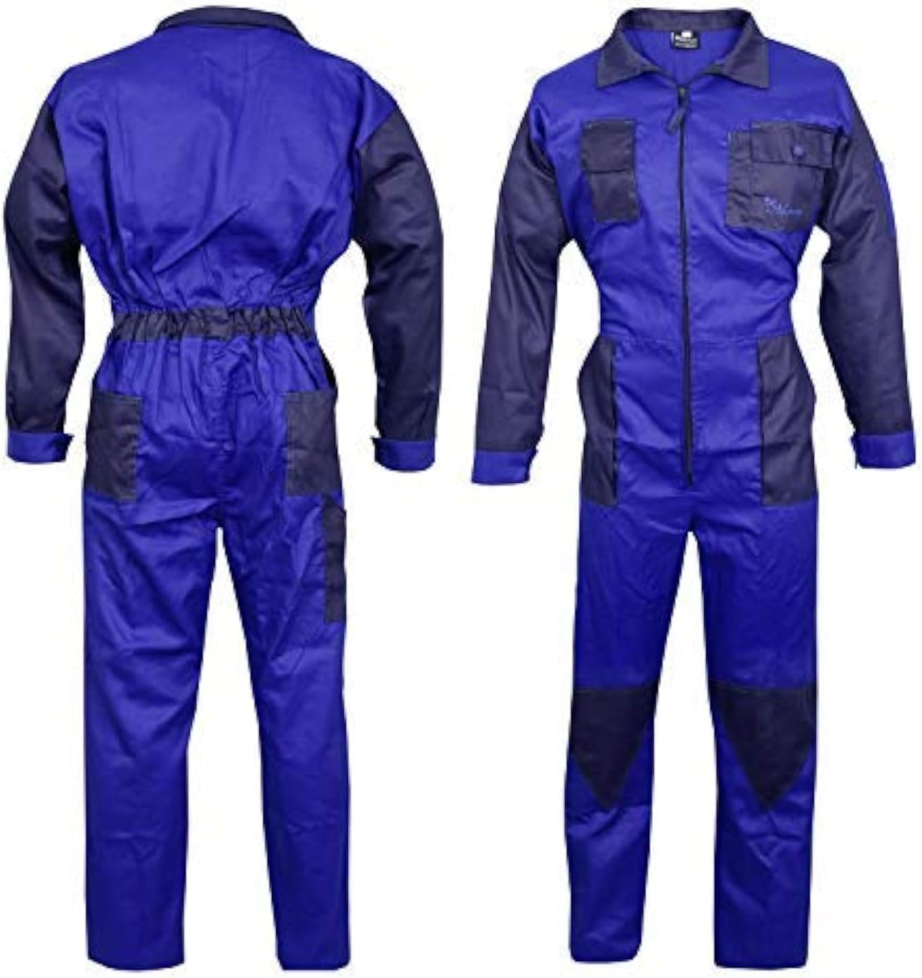 Royal Blue Men's Coveralls Boiler Suit Overalls For Warehouse Garages Workers Mechanics (XL)