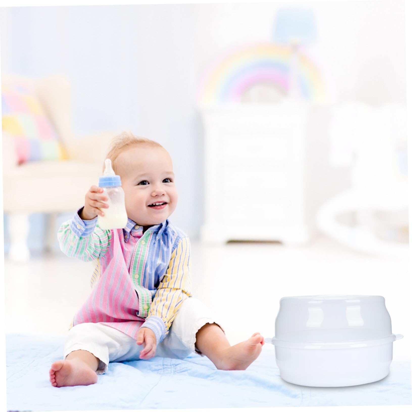 Caja Esterilizadora para Biberones Microondas Pp Blanco