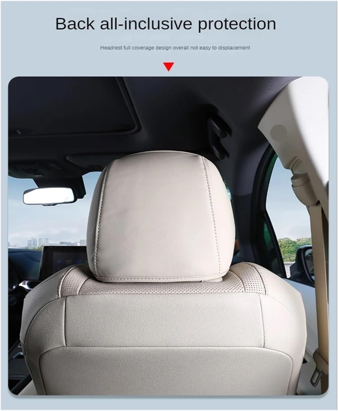 Car Headrest Headrest Pillow Universal Memory Foam Fit for Seat Neck Cushion Leather Head Support Car Pillow Fit for Seat Back Comfortable (Color : Black Neck 1)