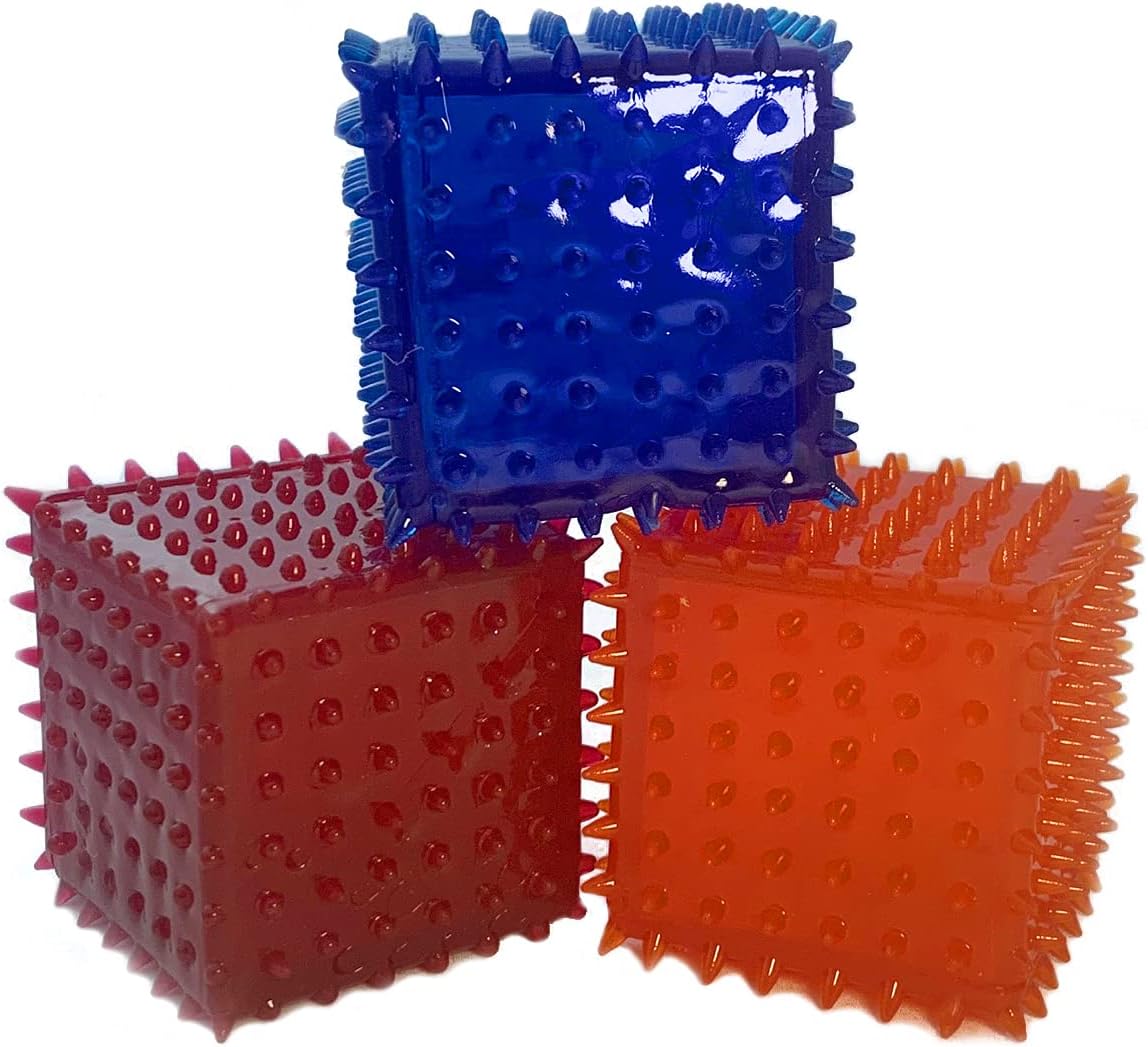 Rubik’s Pet Chew Cubes, Dog/Cat Chase & Fetch Toy, Home/Travel Fun Play, Interactive Training & Dental Health, Squeaky, Chew Resistant,…