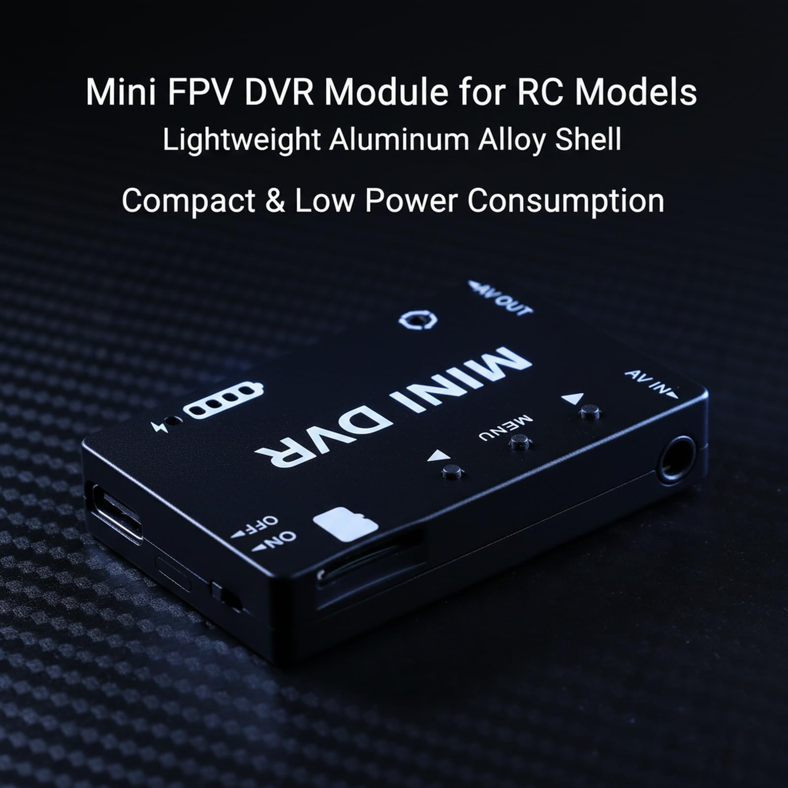 NTSC PAL Rejestrator przełączany, mini moduł DVR FPV z wbudowaną baterią, wysokiej jakości rejestrator audio wideo do quadcoptera i pojazdów RC