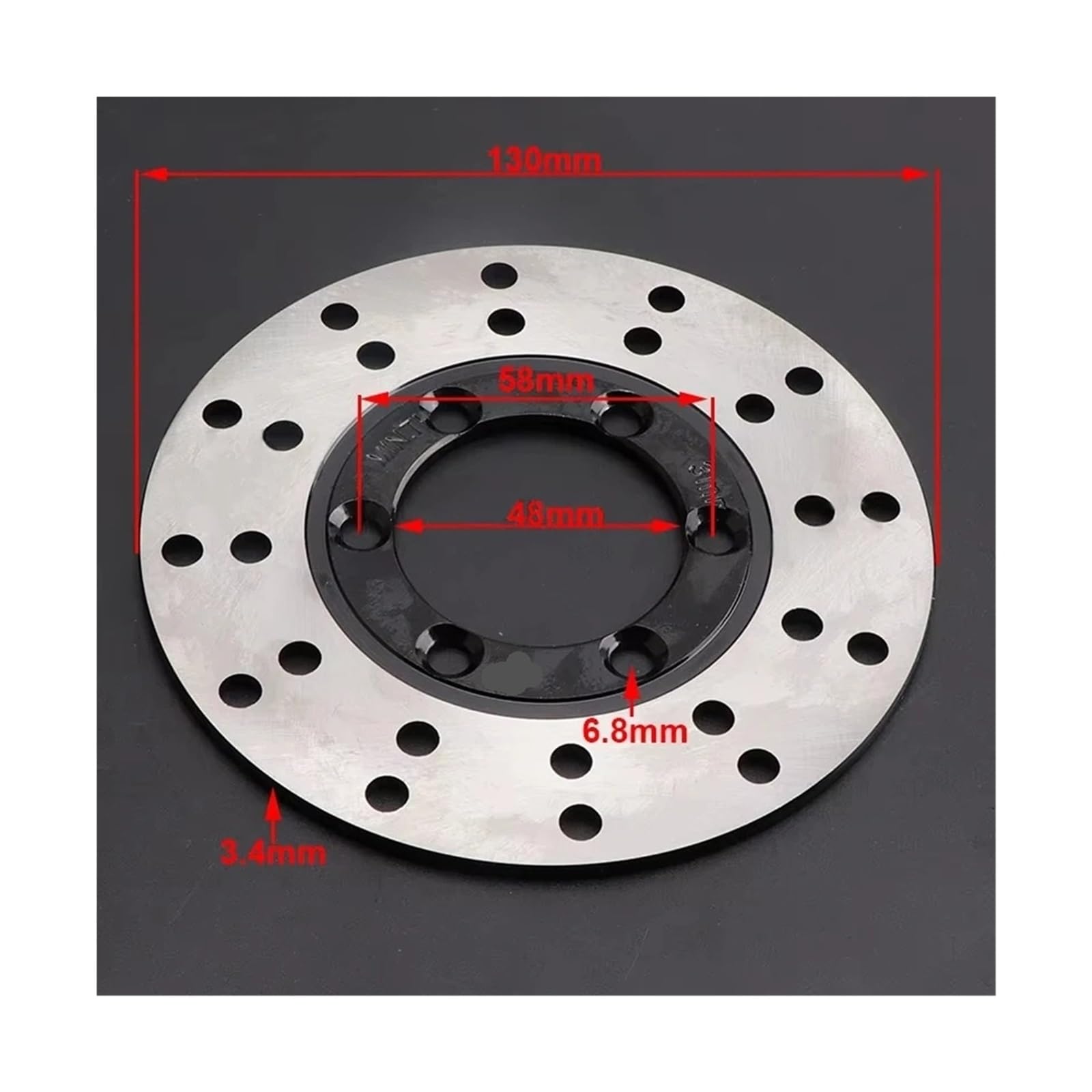 Dischi Freno Anteriori Da 130 Mm, Rotori, Piastre Freno In Metallo Di Ricambio Per 110 Cc, 125 Cc, 150 Cc, 200 Cc, 250 Cc, ATV, Quad, Dirt Disco Freno Anteriore Moto