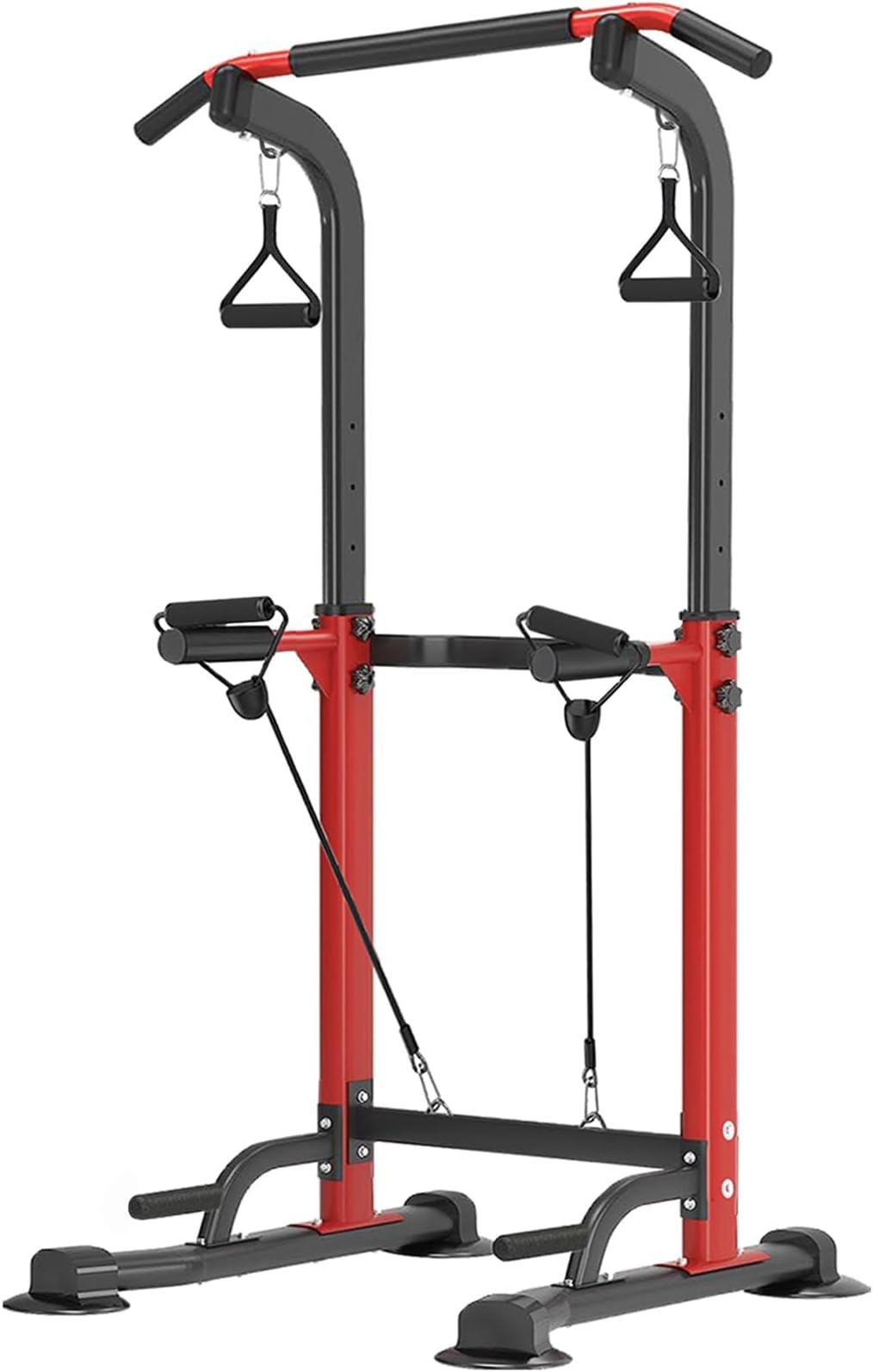 Power Tower Pull Up Bar,Pull-Up Rack Dip Station,Height Adjustable Multi-functional Home Strength Training Gym Equipment, Save Space,People Below 6 feet