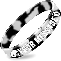 Vista 35 de 50Pcs Custom Silicone Wristbands Personalized Debossed Rubber Bracelets for Motivation, Party favors, Events, Birthdays, Awareness