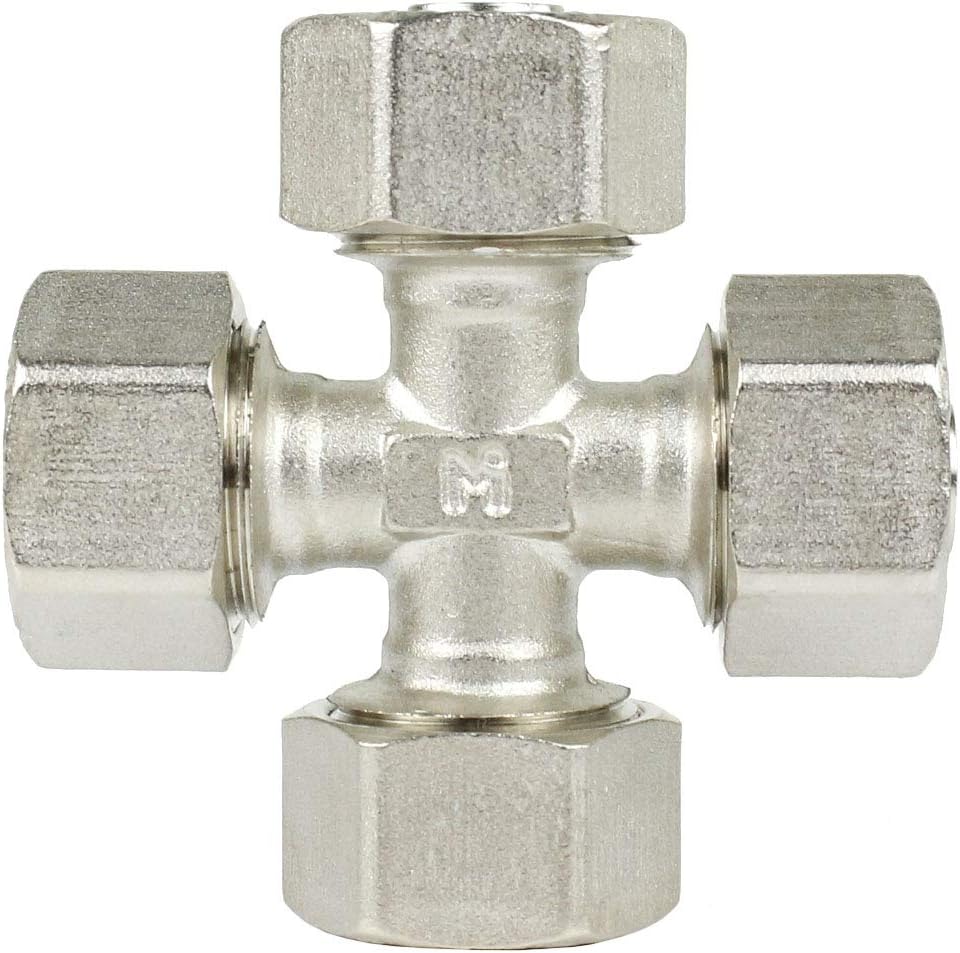 Maxline Multi Directional Cross Fitting 1/2 Tubing Compressed Air Piping M8041