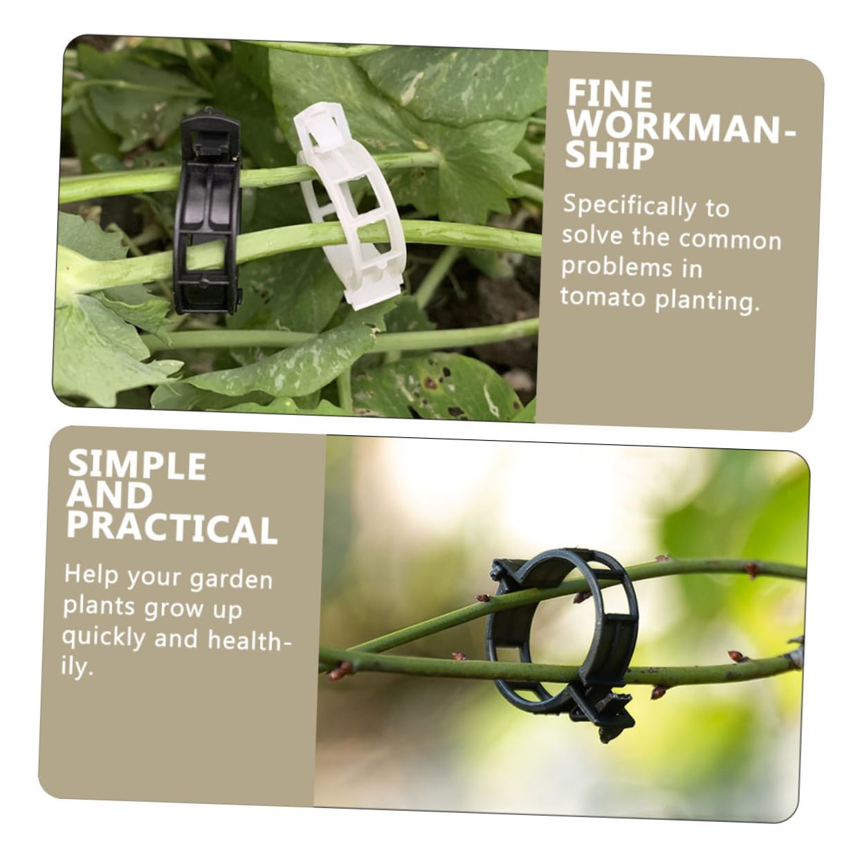 SUPVOX 5 Ensembles Clips De Fixation pour Plantes Supports De Vigne pour Plantes Grimpantes Accessoires De Jardinage Pratiques Durables 100 Pièces * 5