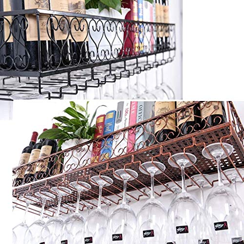 Support de verres à pied à vin et porte-bouteille compact gain de place