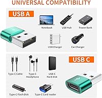 Vista 40 de JXMOX USB to USB C Adapter 4-Pack,USB C Female to A Male Charger Type C Converter for Apple Watch Ultra iWatch 8 SE,iPhone 16 15 14 13 12 11 Plus