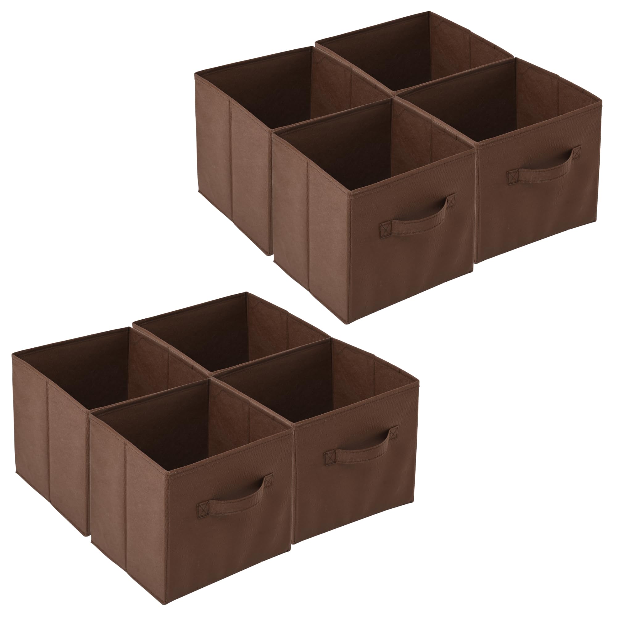 Kuber Industries (Pack of 8) Foldable Storage Box | Multipurpose Storage Organizer For Clothes | Plain Wardrobe Organizer for Book, Stationary & Toys | 11 Inch | Brown (B0D8TNQQQX) Amazon Price History, Amazon Price Tracker