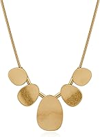 CLASSYZINT Gold Irregular Coin Pendant Necklace for Women - Vintage Bohemian Brass Choker, Hypoallergenic Adjustable Chain
