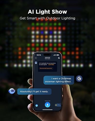 Miniatura 8 de Govee Luces de red para exteriores, 2.8 x 9.4 pies con funciones RGBIC y bricolaje, 480 luces LED de red inteligentes con 64 modos para decoración