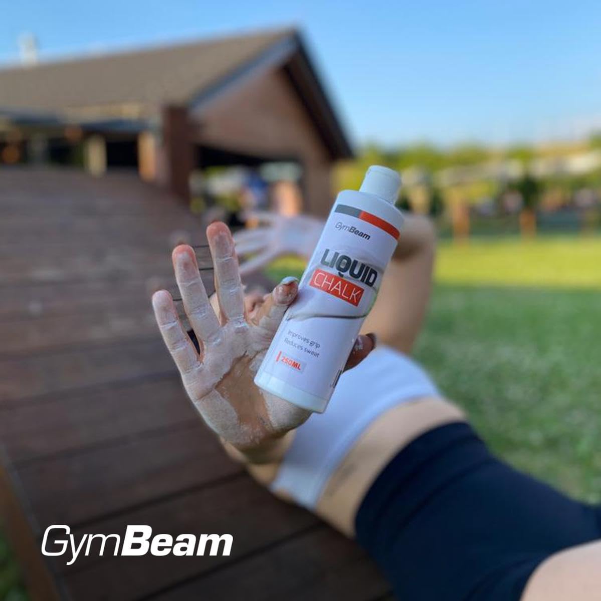 GymBeam Gesso Liquido, Magnesite Liquida per Fitness, Chalk per Arrampicata, Riduce la Sudorazione, Migliora la Presa, Aumenta Le Prestazioni, Non Macchia e Previene l'Inalazione