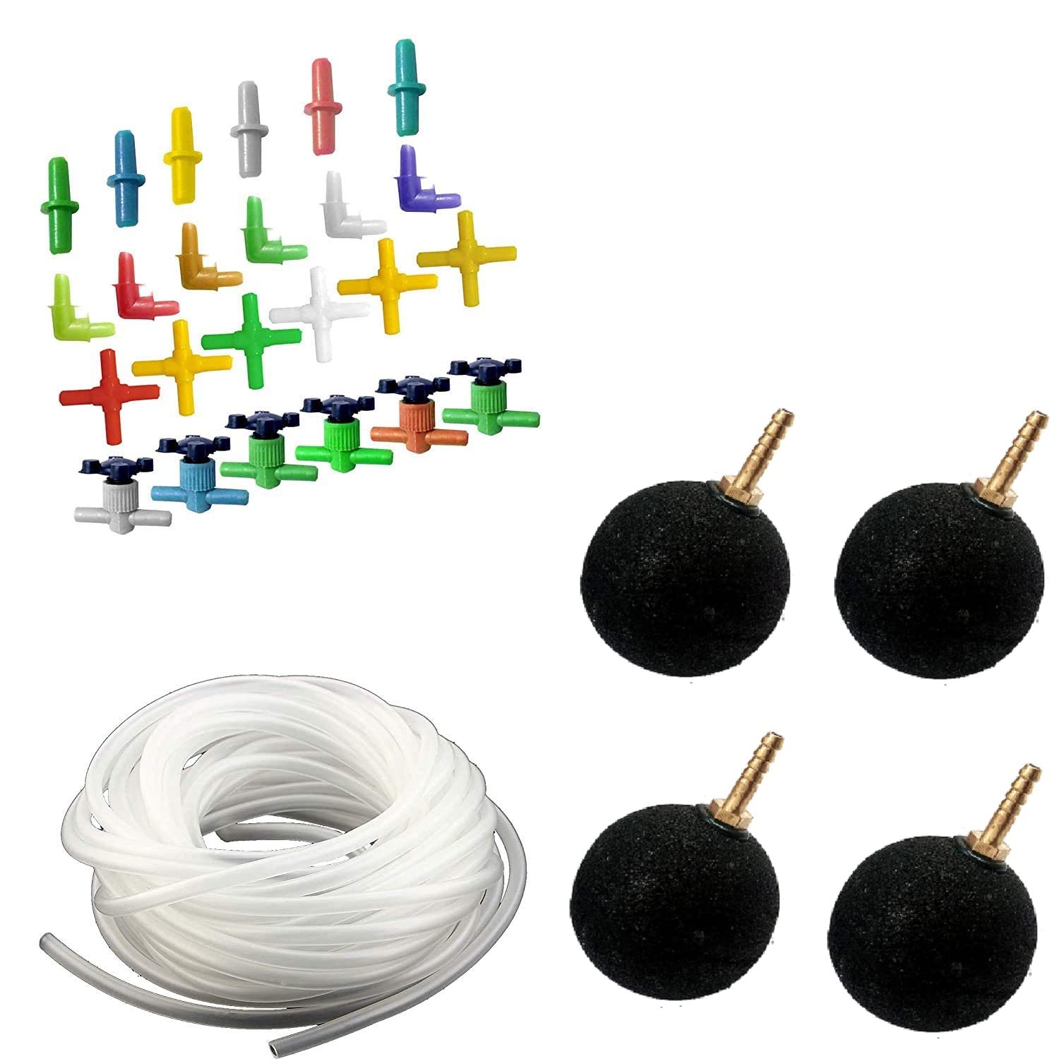 Jainsons Pet ProductsB08CN4FHJW 2.5" Brass Round Air Stone for Aquarium Fish Tank Air Bubble Diffuser for Biofloc Fish Farming (4pcs) with 25 Meter Pipe and 24 Connector (B08CN4FHJW) Amazon Price History, Amazon Price Tracker