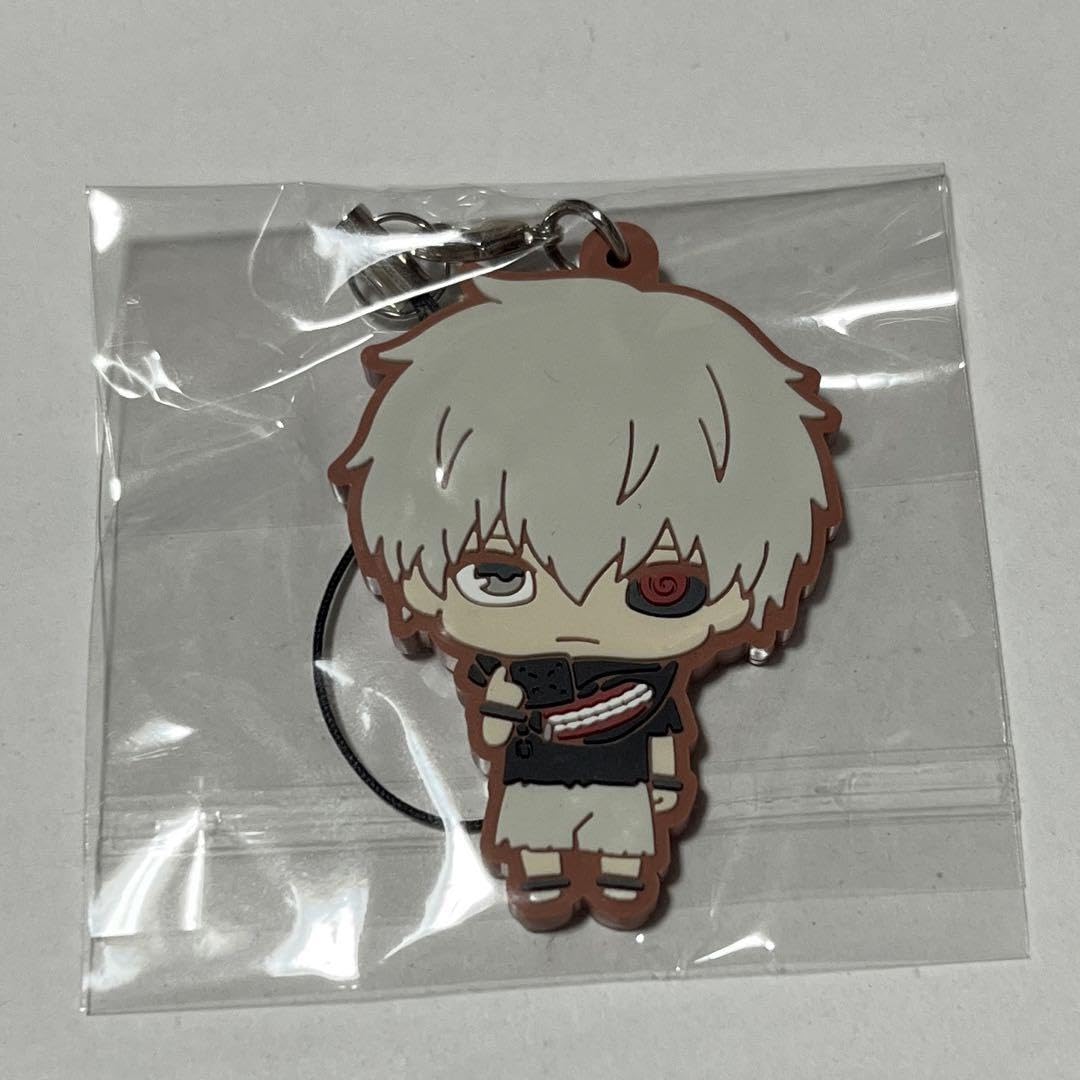 Amazon.co.jp: 金木研 白カネキ ラバーキーホルダー ラバーストラップ