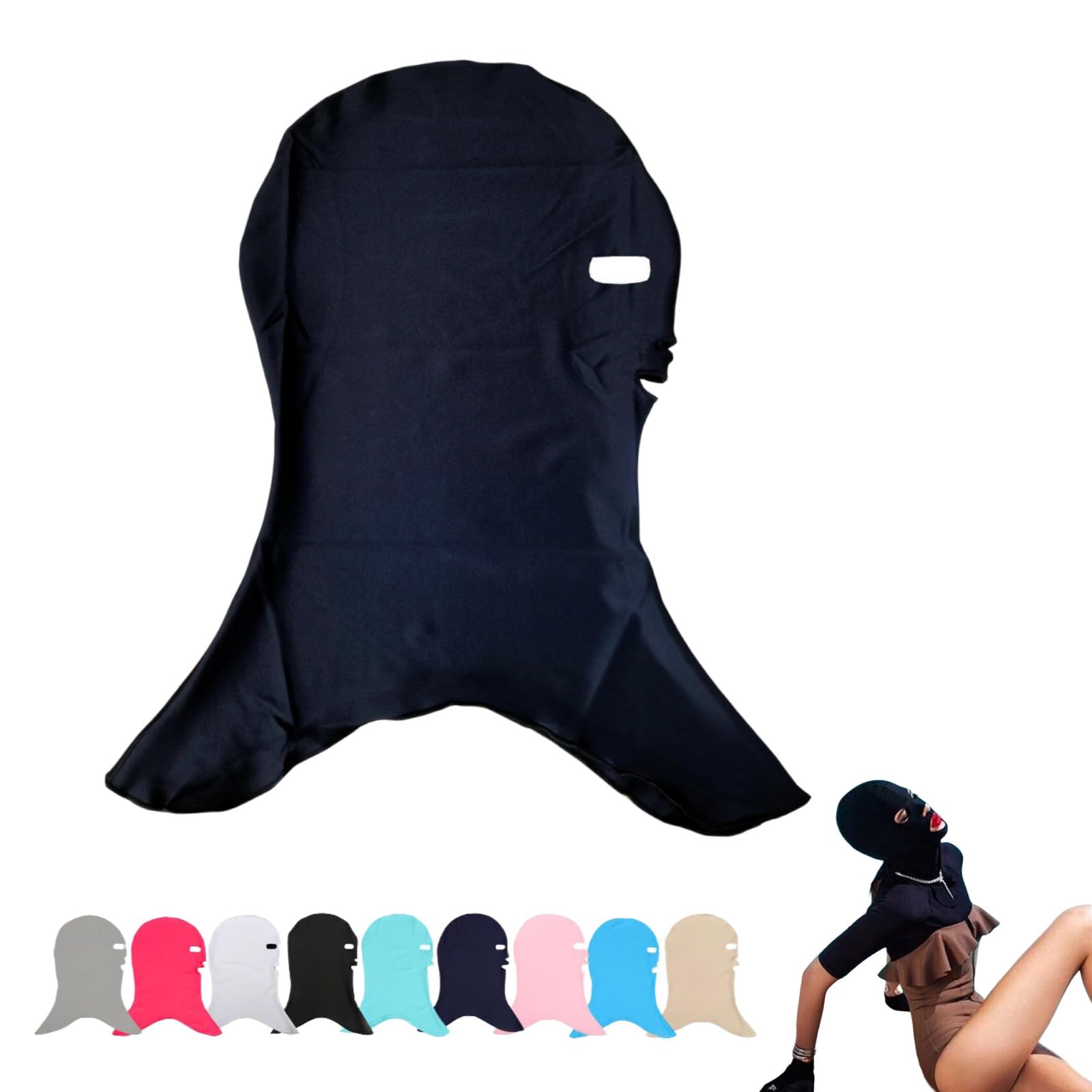 Facekini - Facekini Mask,Facekini UV Protection,Facekini Swim Cap,Face Bikini Sunblock Mask,Facekini for Swimming