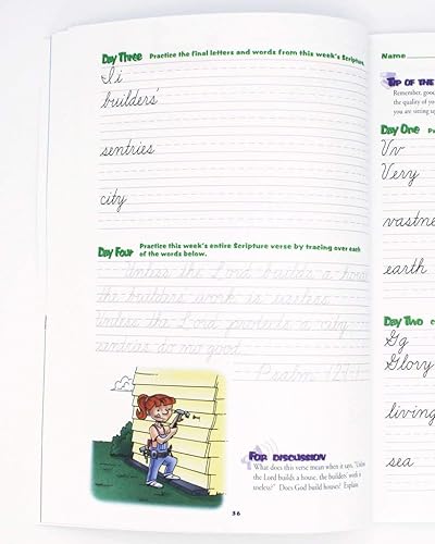 Miniatura 4 de Libro de trabajo de escritura cursiva de 5to grado Nivel E por una razón para - Libros de aprendizaje para niños de 9 a 11 años - Libros de papel de