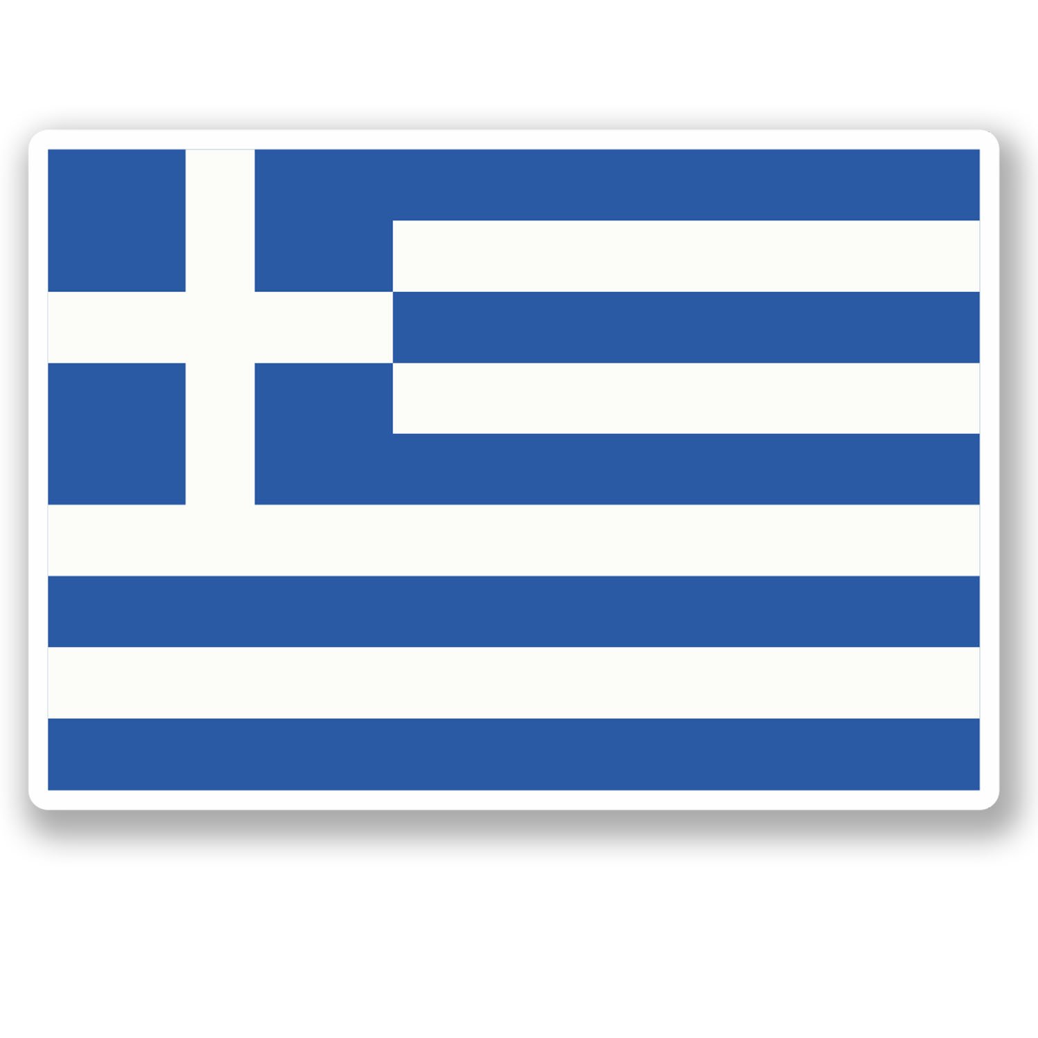 Destinationvinyl Multi 2 X 10Cm Greece Flag Vinyl Sticker Luggage Travel Bike Laptop Helmet Greek #4872 (10Cm Wide X 7Cm Tall)