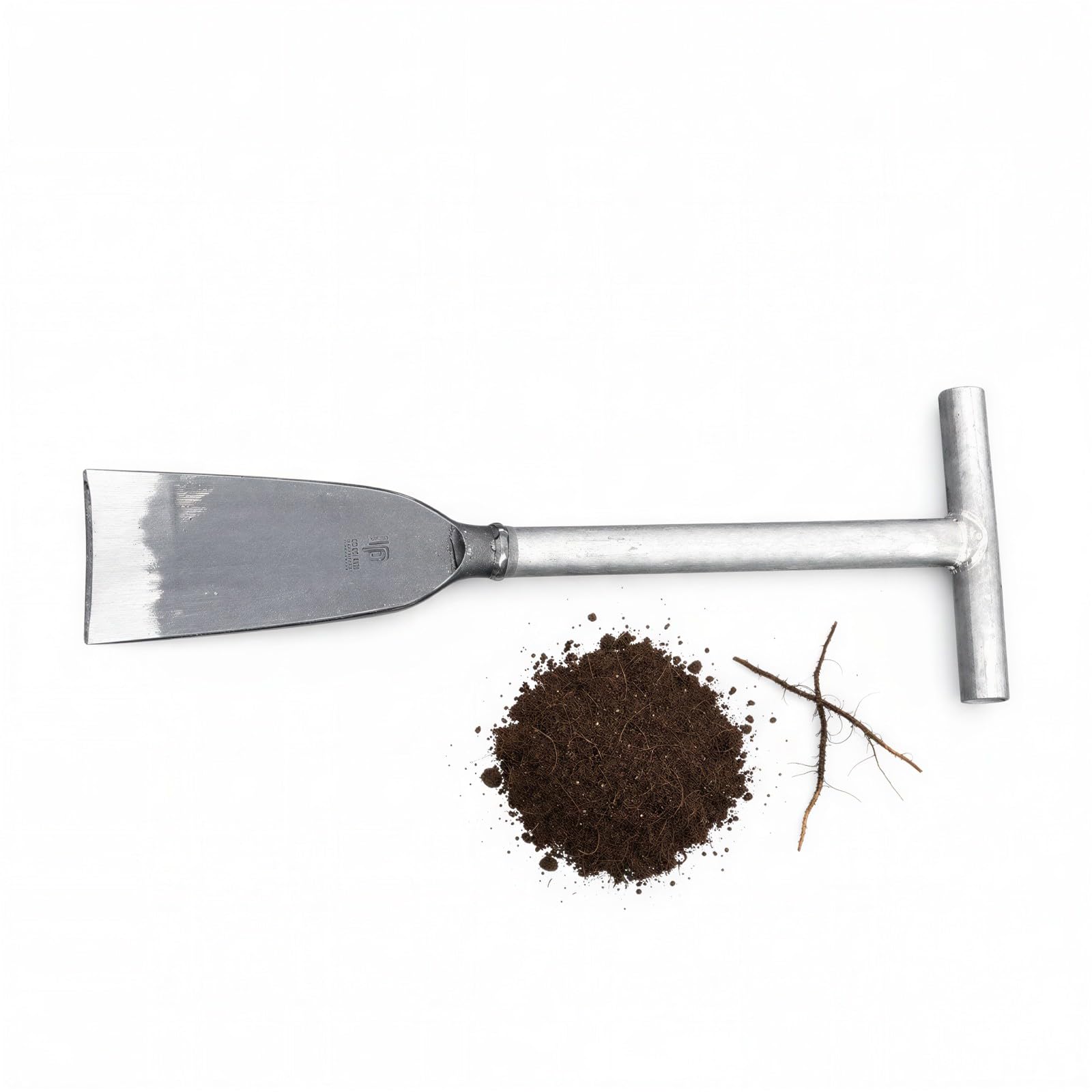 Stahlspaten für Garten und Landschaftsbau, mit 15 cm breiter Flacher Klinge, gehärteter Manganstahl mit T-Griff, zum Graben von Bäumen, Holztrieben, Wurzeln und Wildgemüse
