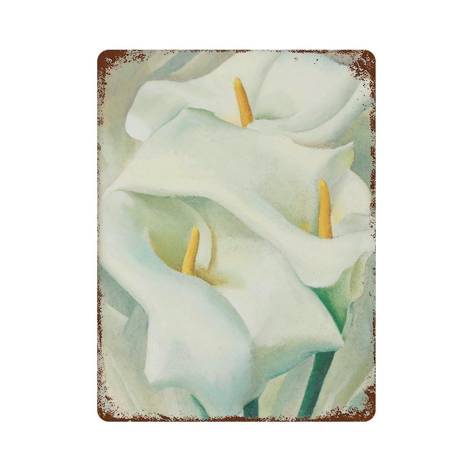 xiaoxiaoshen Georgia O'keeffe Calla Lilies Modern Decor Wall Decor Art Metal Tin Poster Modern Home Decor Art Home Bar Shop Decorations Vintage Sign 40x30cm