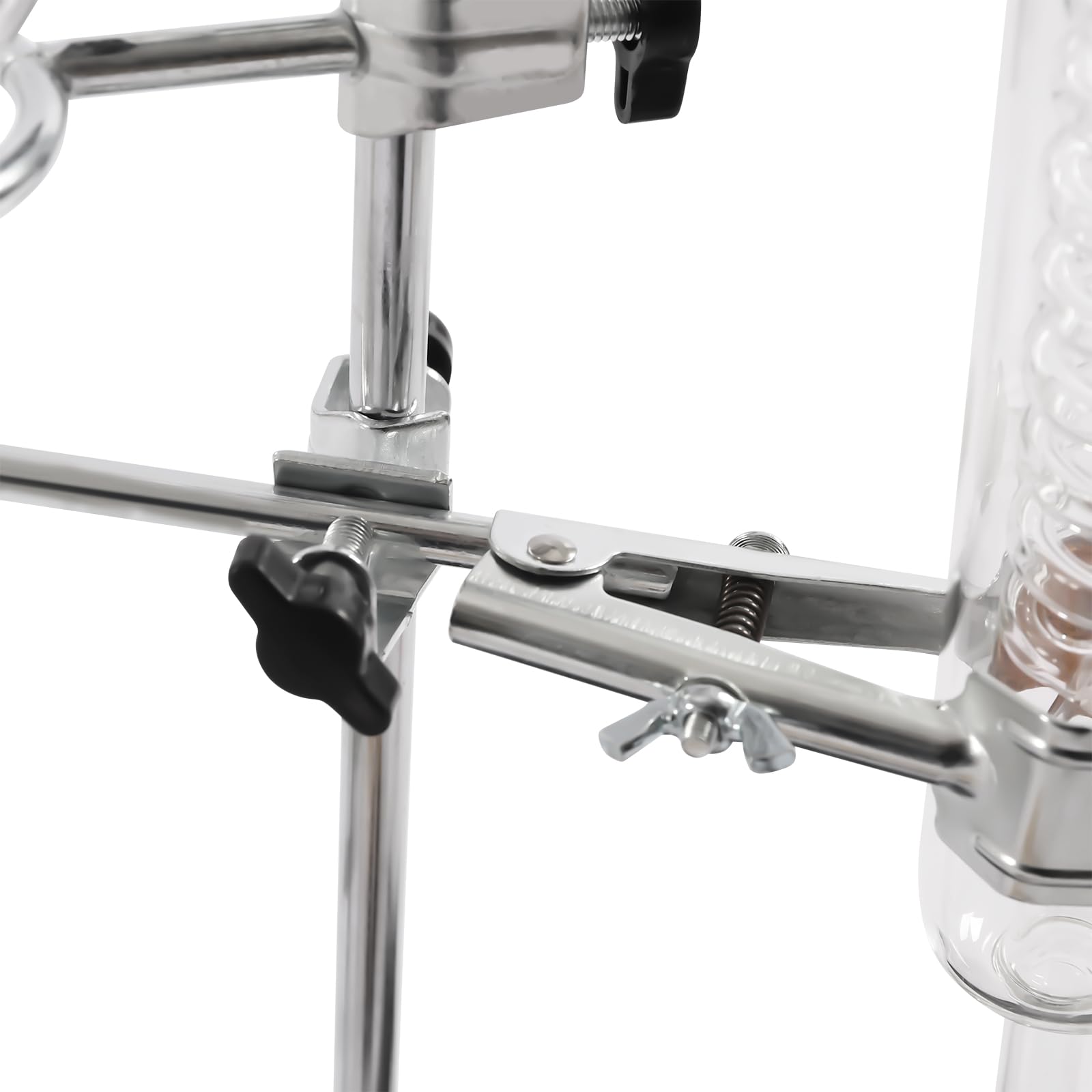 Set per distillazione per oli essenziali, dispositivo di distillazione in vetro borosilicato ad alta temperatura con fonte di calore, set di vetro da laboratorio da 500 ml per la produzione di oli