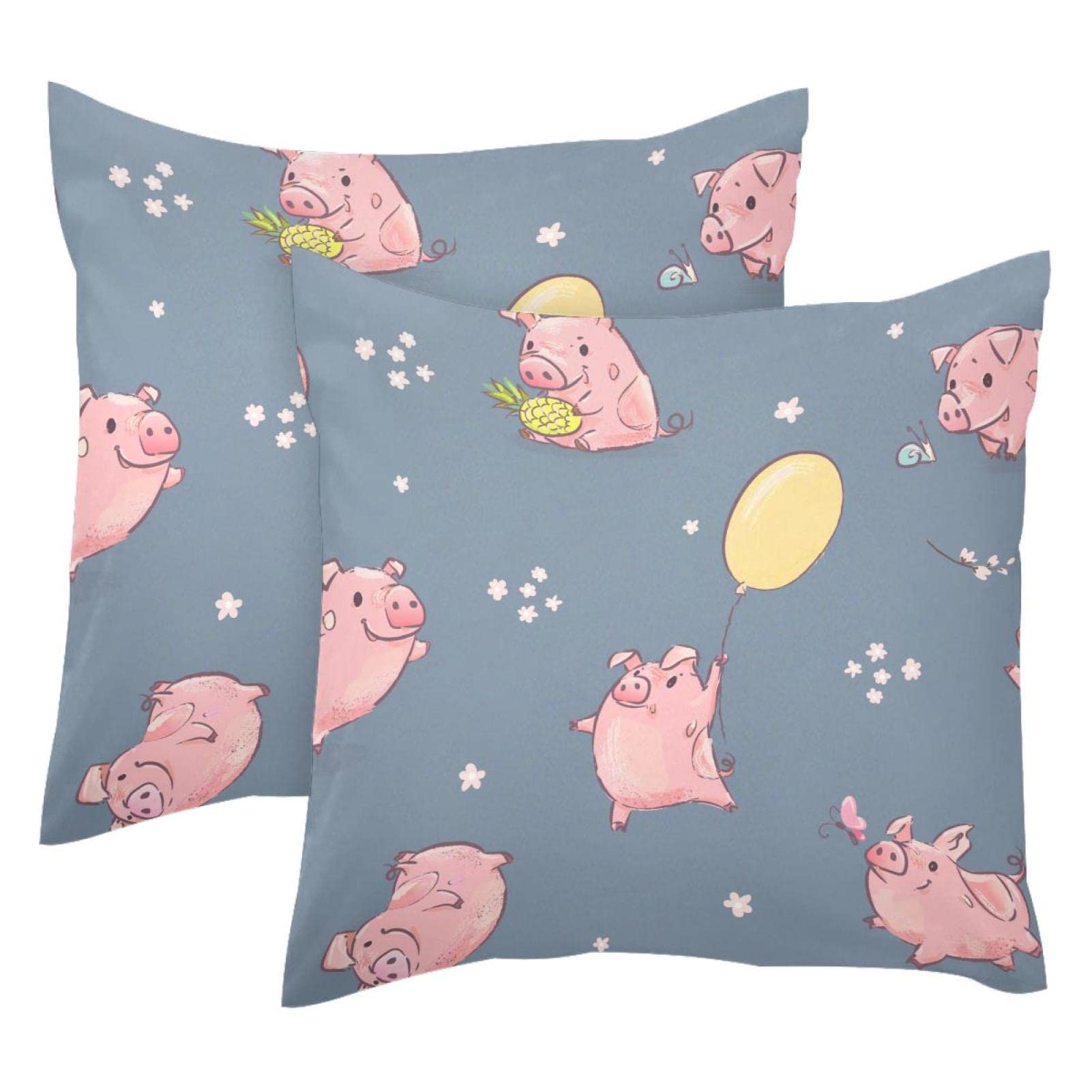 Housse de coussin lombaire cochon rose pour soulager le dos avec douceur