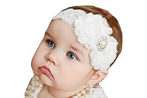Miugle Baby Christening Headband: Graceful Headband for Baptism Ceremonies
