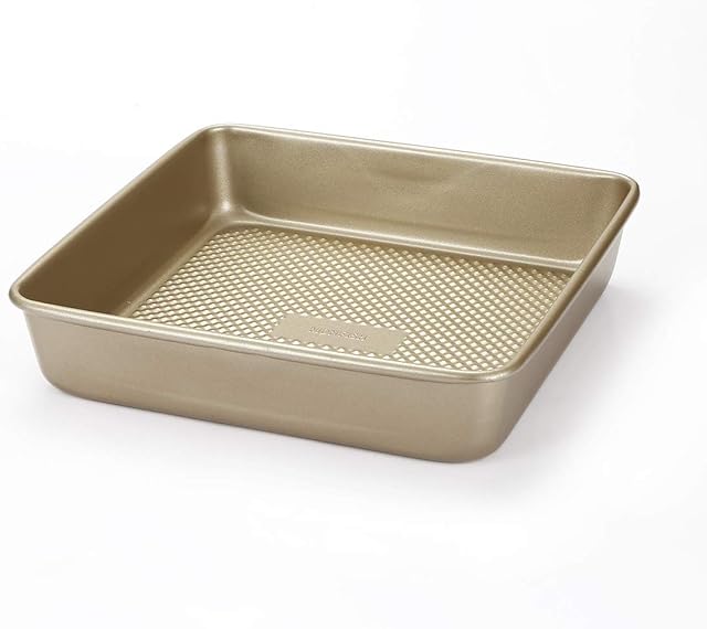 Monfish Square Deep Cake Tin 23cm Bread Baking Tray Brownies Rolls Carbon Steel Non-Stick Bakeware pan (9x9 inch Square)