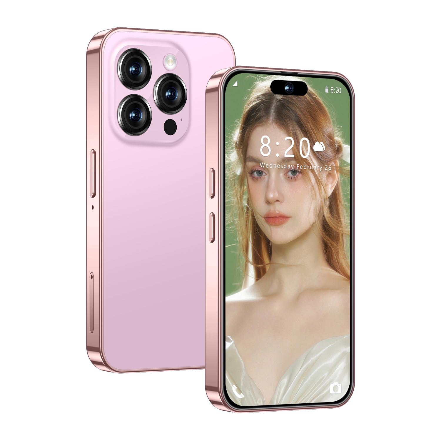 Unlocked I16 Mini Smartphone 4inch HD Display, 3GB RAM and 32GB ROM, Android 10.0 OS Dual Card 4G Cellphone (Pink)