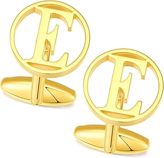 GWD Cufflinks for Men Classic Tuxedo Shirt Wedding Cuff Links Personalized Initials A-Z Gift