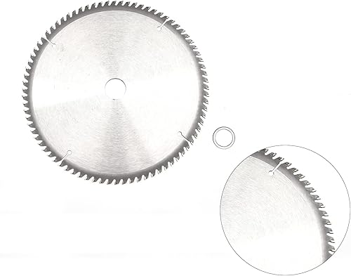 Miniatura 4 de Bettomshin Hoja de sierra circular, hoja de sierra de aleación dura de 9 pulgadas y 80 dientes, disco de corte de madera, hoja de sierra de mesa con