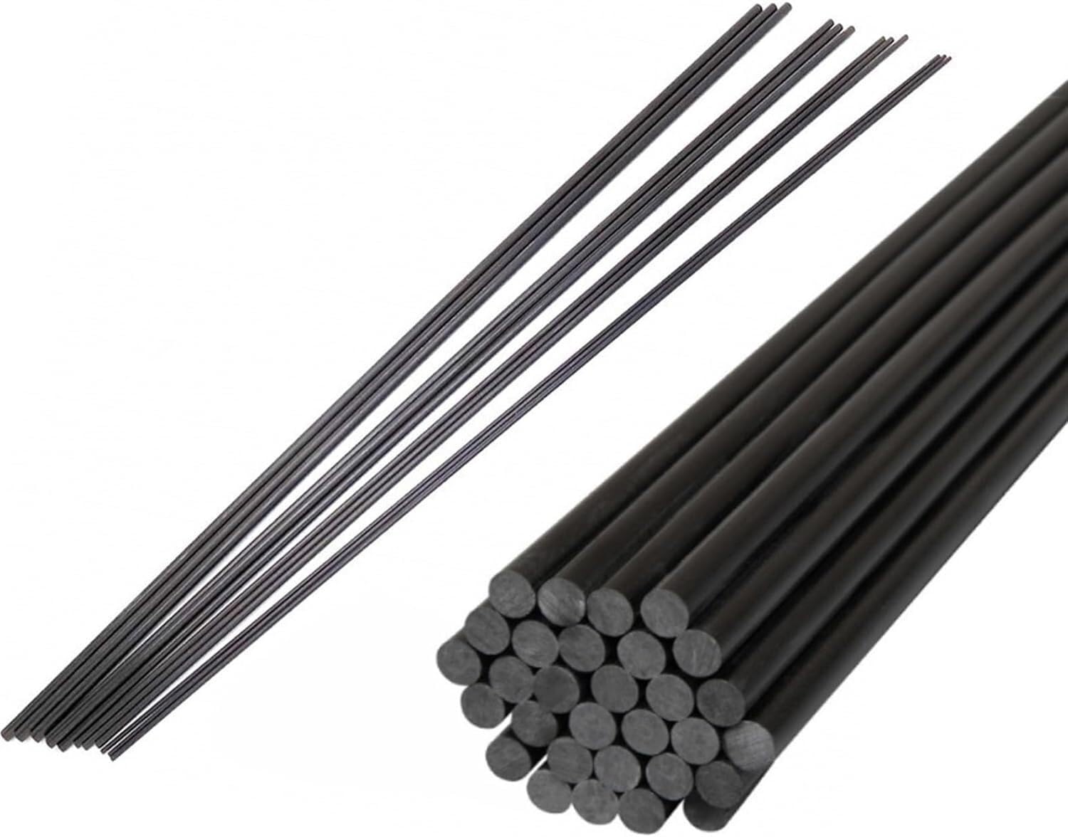 Barra in Fibra di Carbonio, Asta Tonda, Aste in Fibra di Carbonio Lunghezza 500mm for Modellini