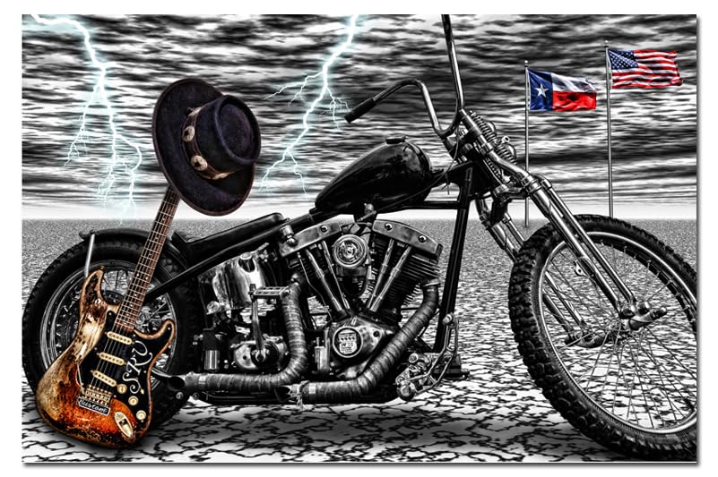 Amazon.com: Harley Davidson Shovelhead motorcycle Stevie Ray