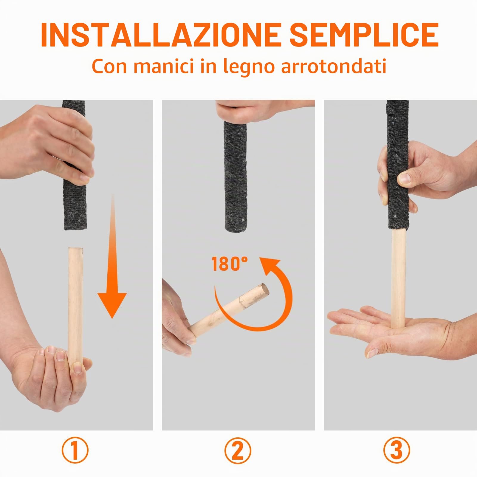 50 fiaccole di cera, 42 cm, con durata di 45 minuti con protezione per le mani, torce per esterni, falò, esterni